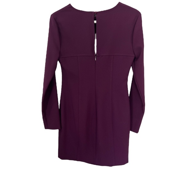 Likely Keller plum purple long sleeve mini dress with cut out detail size 6 - Picture 5 of 10
